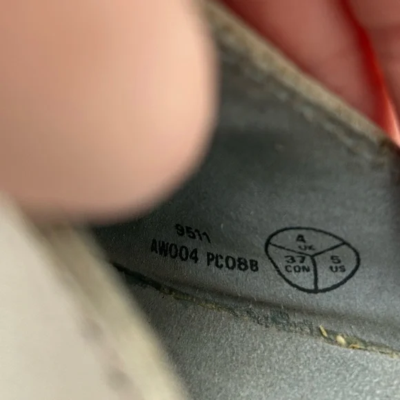 Dr Martens Vintage Y2k Sandals White Leather Chunky Sole Slides Flower England - Picture 15 of 16